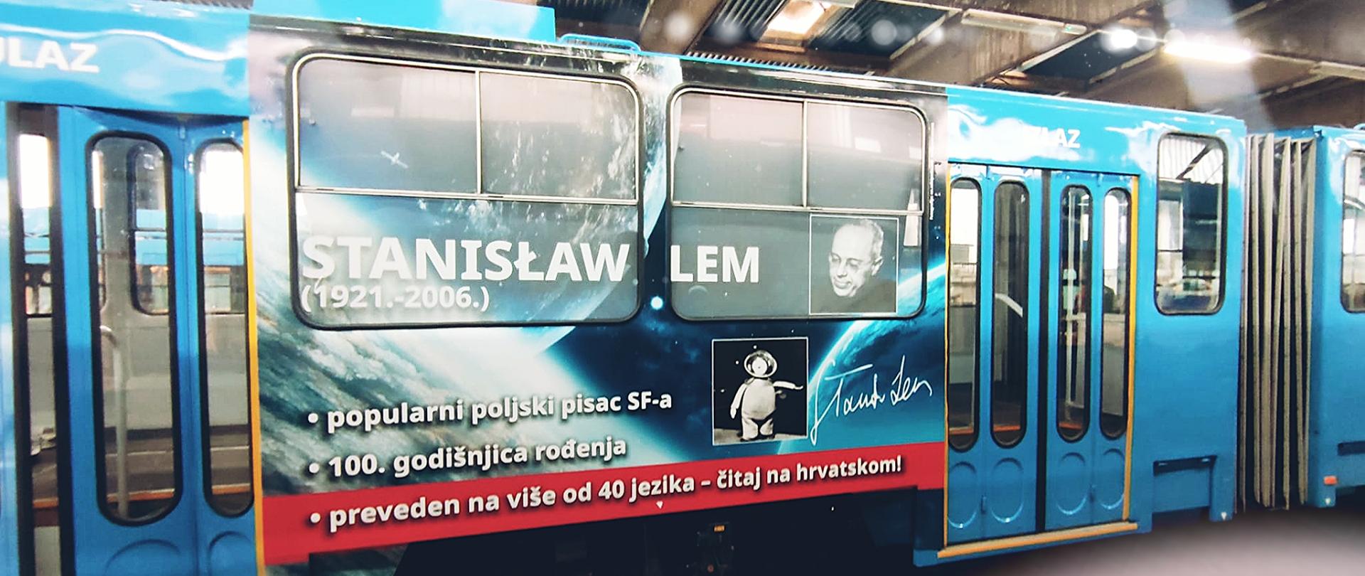 Zagrzebski tramwaj promujący twórczość Stanisława Lema