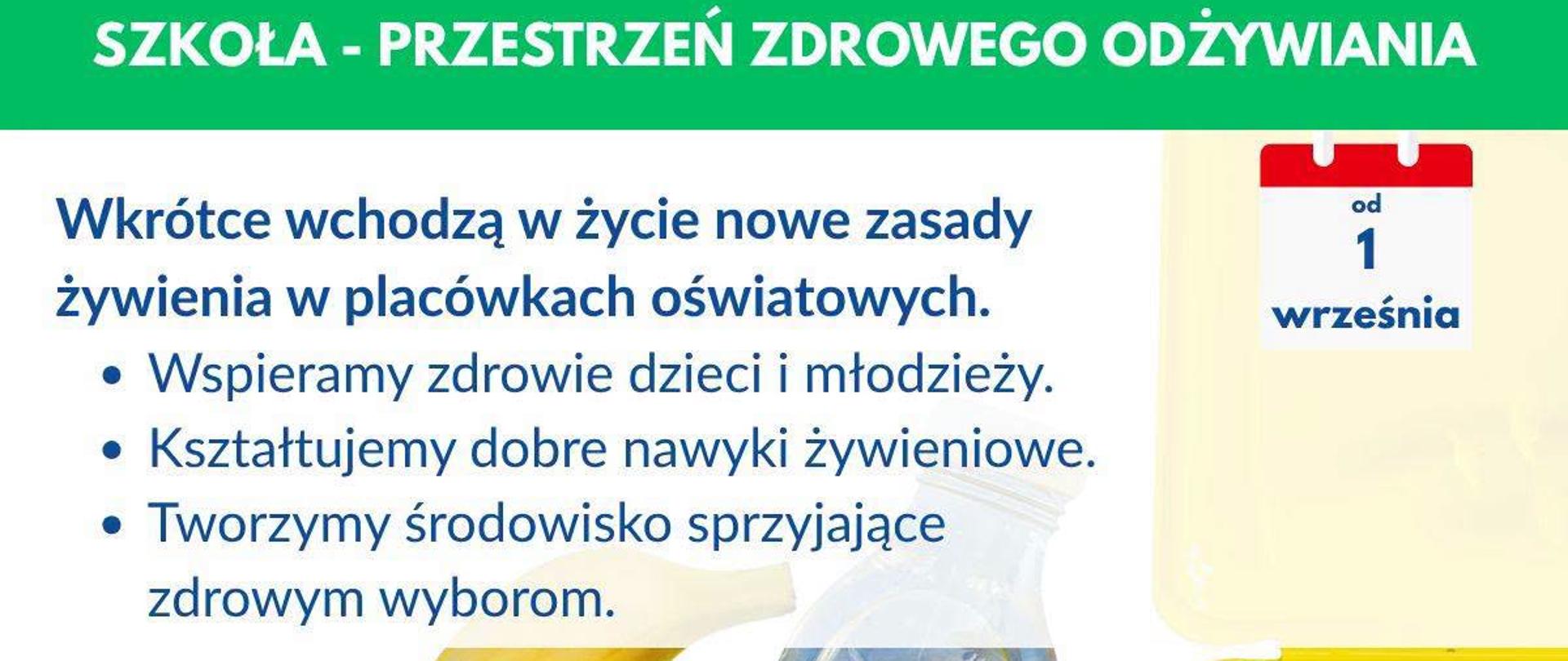 SZKOŁA - PRZESTRZEŃ ZDROWEGO ODŻYWIANIA