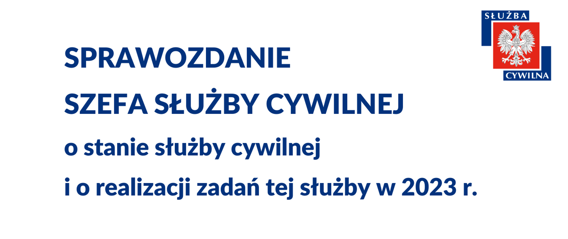 Strona tytułowa sprawozdania szefowej służby cywilnej - element dekoracyjny