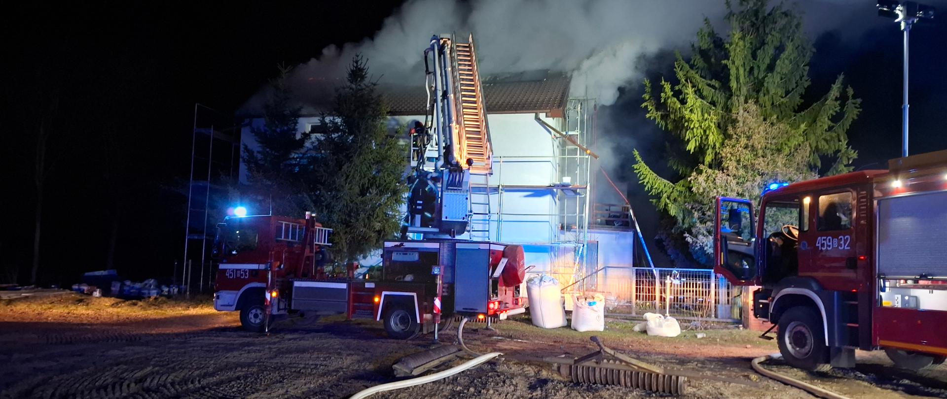Pożar domu jednorodzinnego w Kalinówce Kościelnej