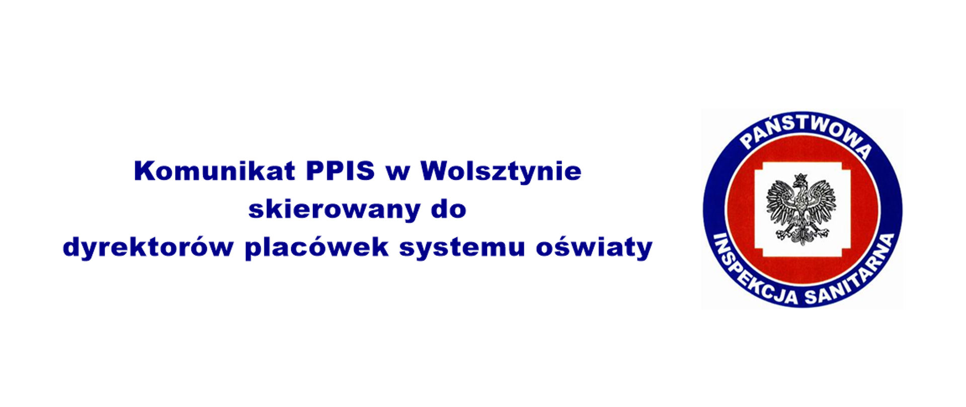Granatowy napis na białym tle