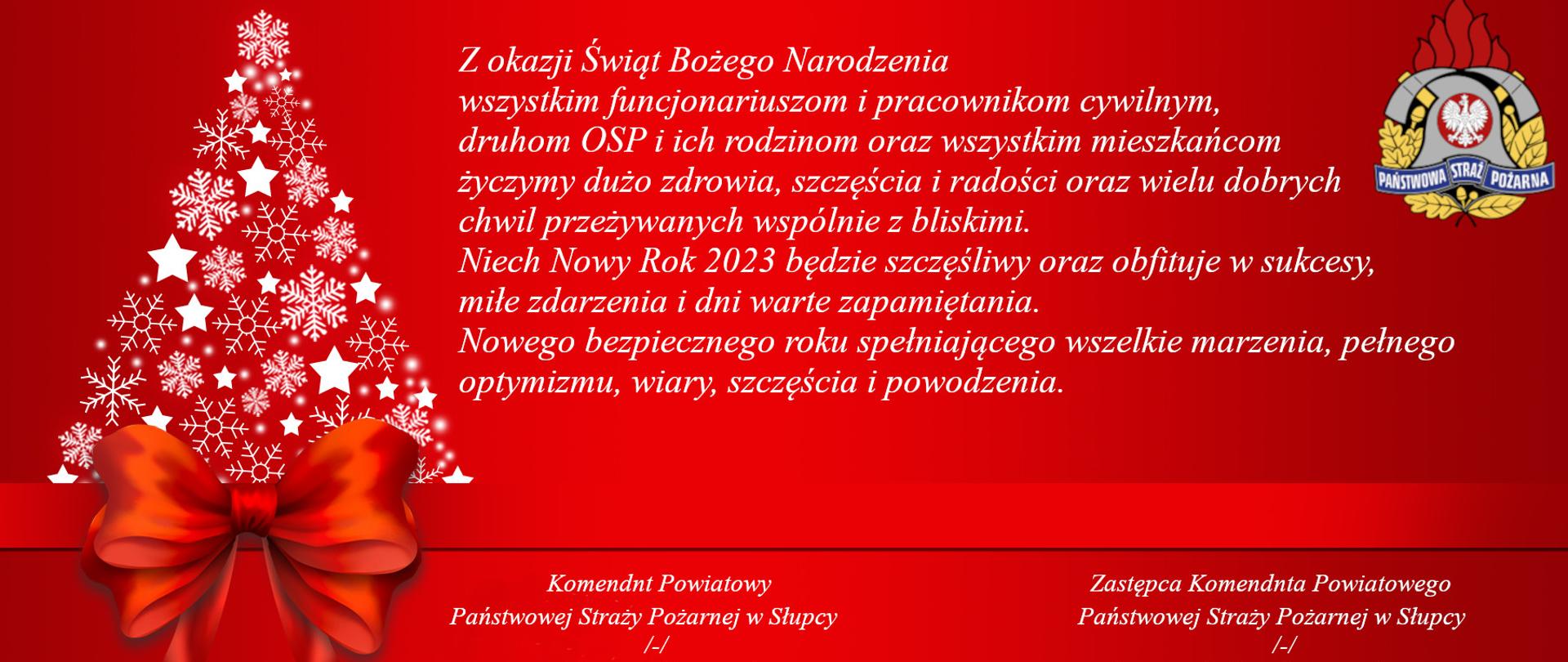 czerwona kartka z życzeniami 