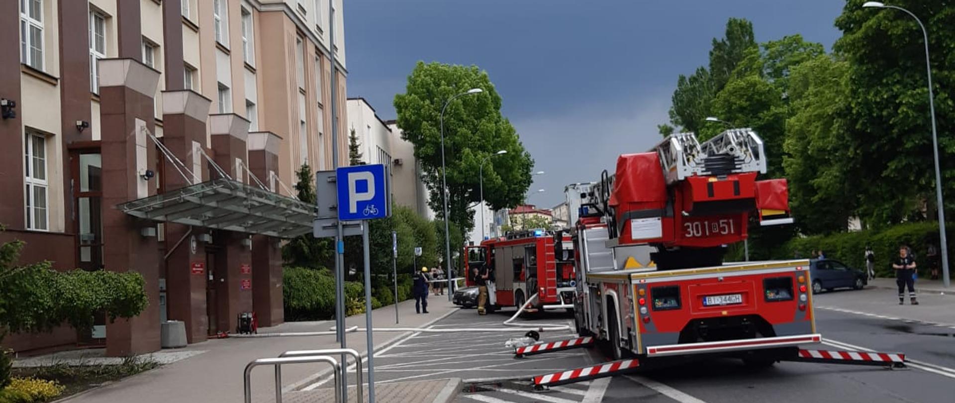 Pożar w Urzędzie Wojewódzkim przy ul. Mickiewicza