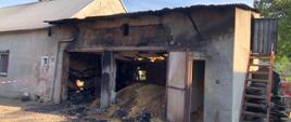 Pożar w budynku gospodarczym