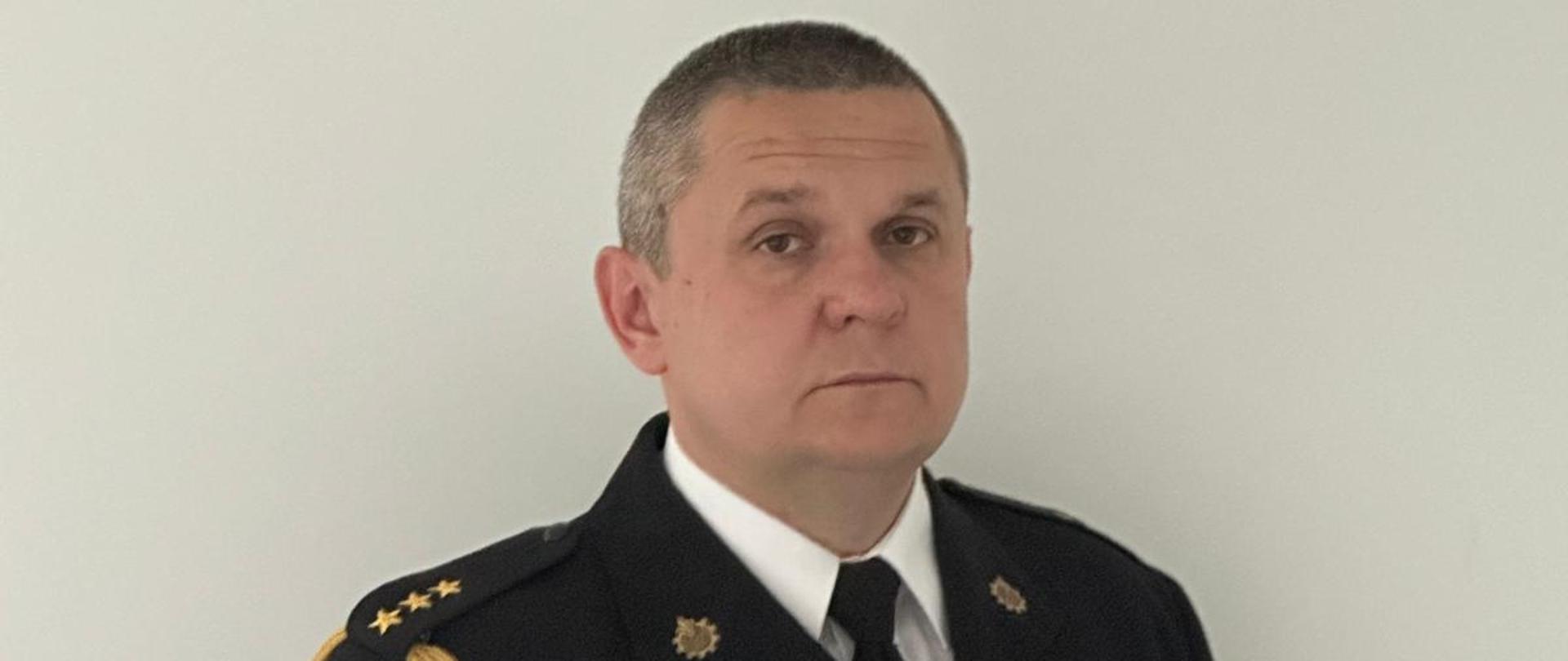 Adam Widziajło p.o. Zastępcy Komendanta Powiatowego Państwowej Straży Pożarnej w Sławnie