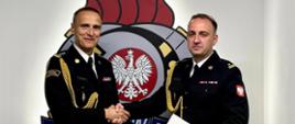 na zdjęciu st. bryg. Przemysław Przęczek i mł. bryg. Andrzej Król-Łęgowski