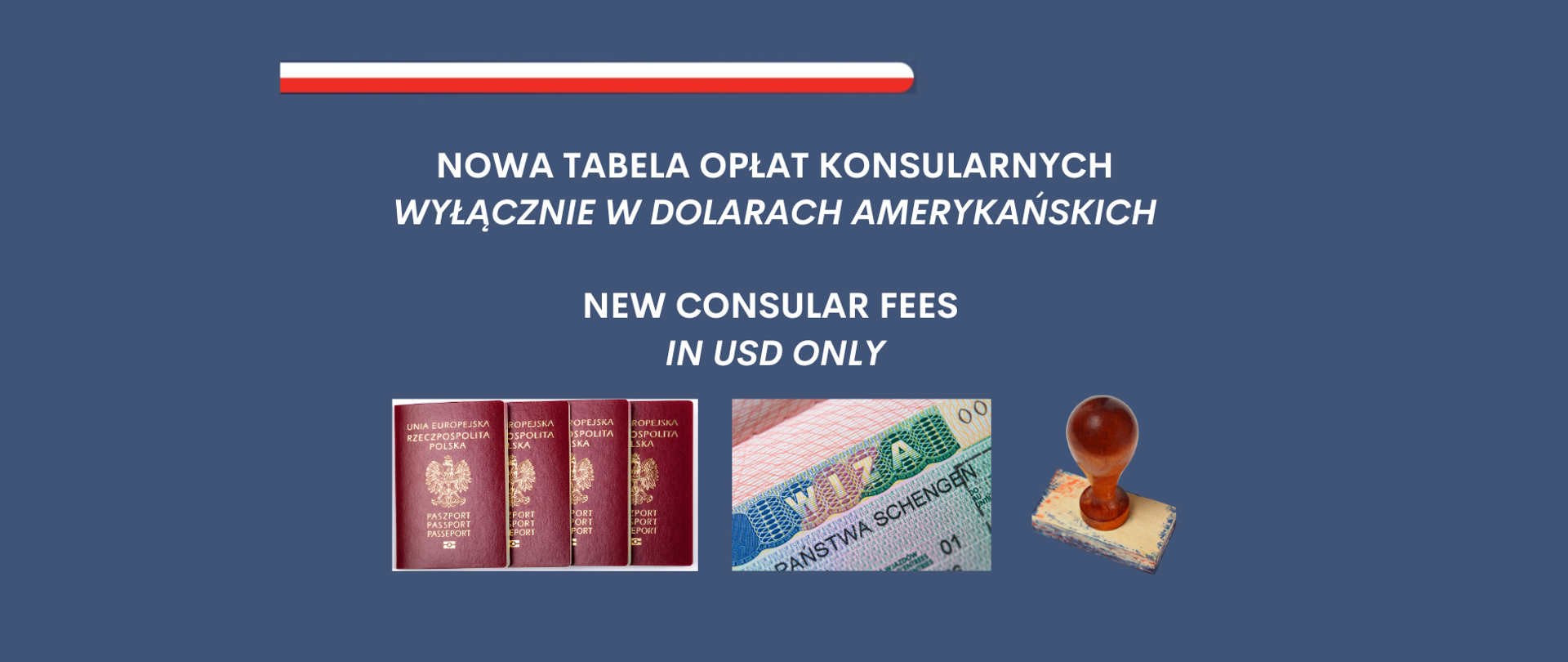 Tabela opłat konsularnych w USD
