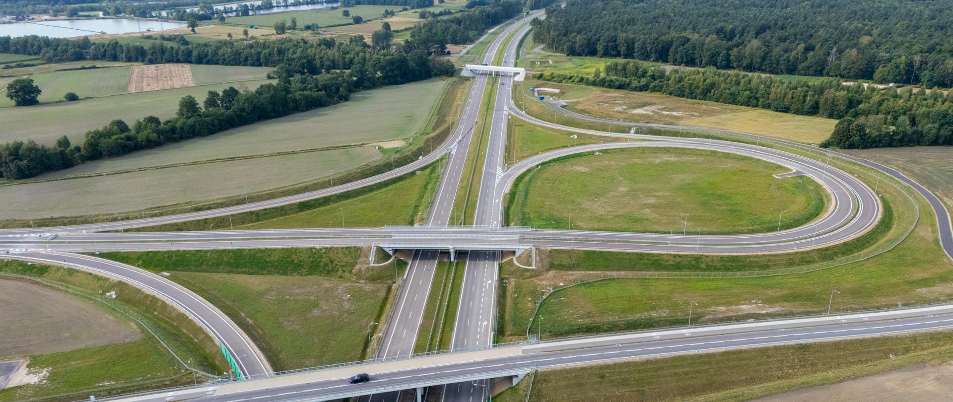 Węzeł Oświęcim z lotu ptaka