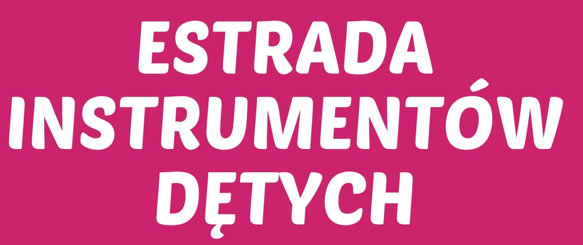 Plakat promuje wydarzenie muzyczne organizowane przez szkołę muzyczną w Nowym Targu. Poniżej znajduje się szczegółowy opis jego elementów: Kolorystyka: Dominującym kolorem jest intensywny, ciemny róż (fuksja) w dolnej części oraz nieco jaśniejszy odcień różu w górnej części. Teksty są białe i błękitne, co tworzy wyraźny kontrast. Styl: Plakat ma nowoczesny, radosny i nieformalny charakter. Wykorzystuje kolorowe ilustracje instrumentów w stylu rysunkowym (clipart). W górnej części plakatu znajduje się dynamiczna kompozycja instrumentów muzycznych, głównie dętych i perkusyjnych: Instrumenty dęte: Saksofon, trąbka, puzon, flet poprzeczny, obój oraz fagot. Inne instrumenty: Akordeon oraz małe bębny (werble) z pałeczkami. Dodatki: Całość jest ozdobiona białymi i różowymi serpentynami oraz drobnymi kropkami (konfetti), co sugeruje uroczysty, koncertowy nastrój. Logo: Po lewej stronie, nad głównym napisem, widoczne jest czarne logo szkoły muzycznej. Tekst jest wyśrodkowany i podzielony na sekcje: Organizator: Państwowa Szkoła Muzyczna I i II st. im. Fryderyka Chopina w Nowym Targu – Sekcja Instrumentów Dętych. Tytuł wydarzenia: ESTRADA INSTRUMENTÓW DĘTYCH (napisany dużymi, białymi literami). Data: Poniedziałek, 20 kwietnia 2026 r. Miejsce: Sala koncertowa PSM. Godzina: 18.00. Dół plakatu: Uprzejme zaproszenie („Serdecznie zapraszamy!!!”). Plakat jest przejrzysty i czytelny, a jego żywa kolorystyka skutecznie przyciąga wzrok, sugerując energię płynącą z muzyki wykonywanej na instrumentach dętych.