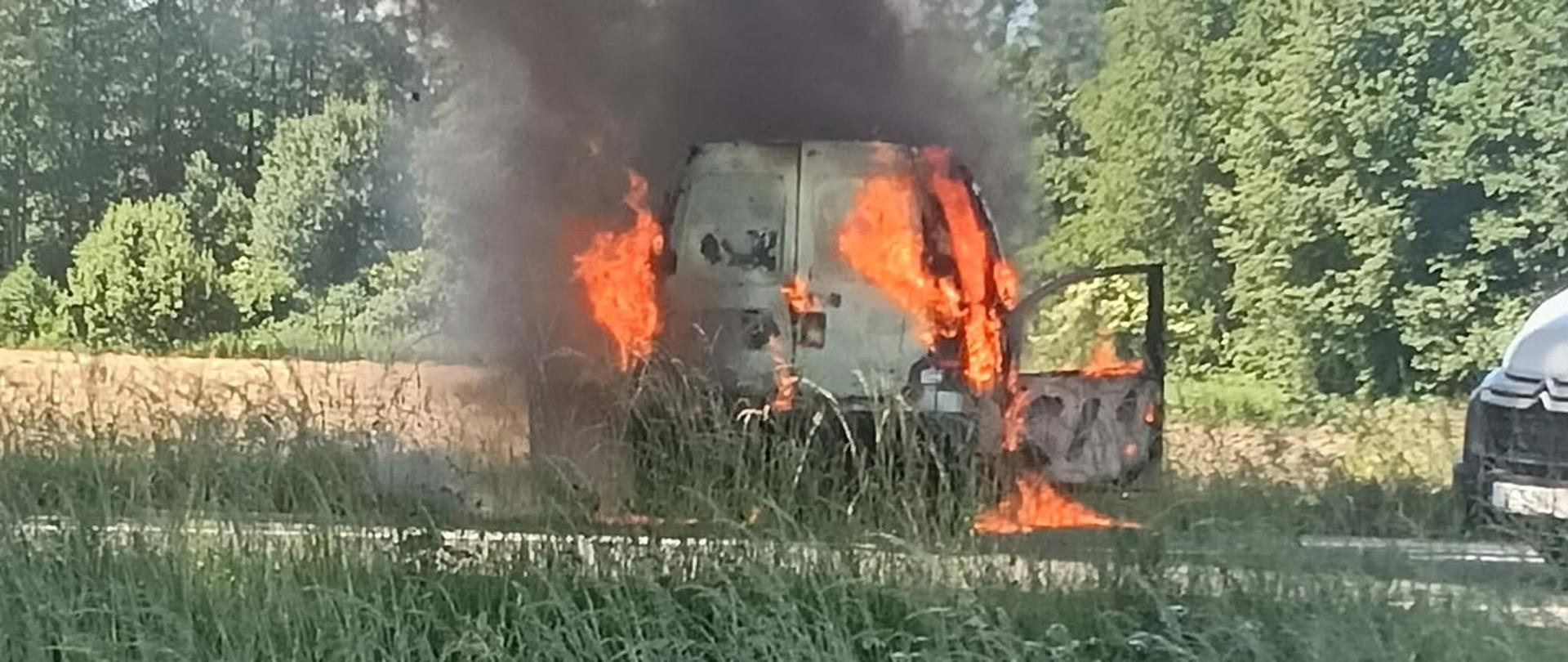 pożar samochodu
