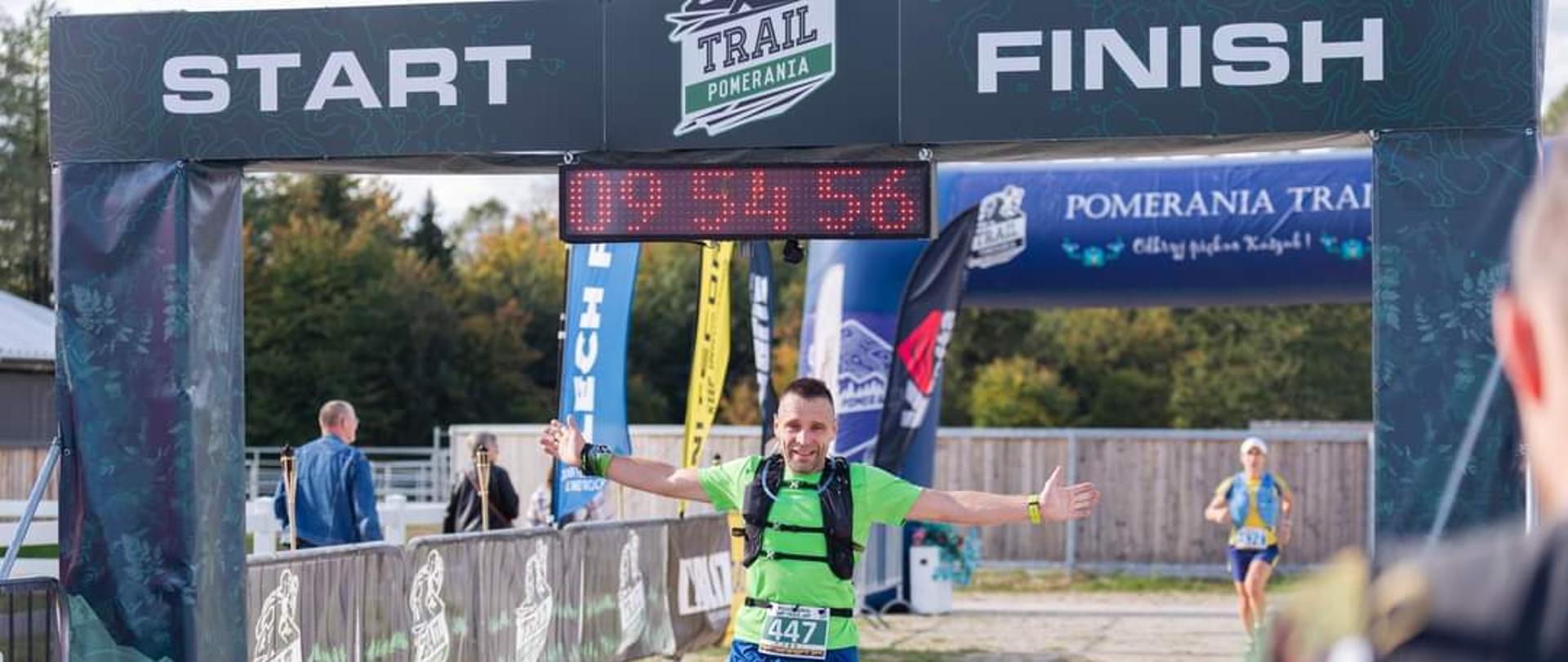 Start strażaka z nowomiejskiej komendy w IV edycji Pomerania Trail 