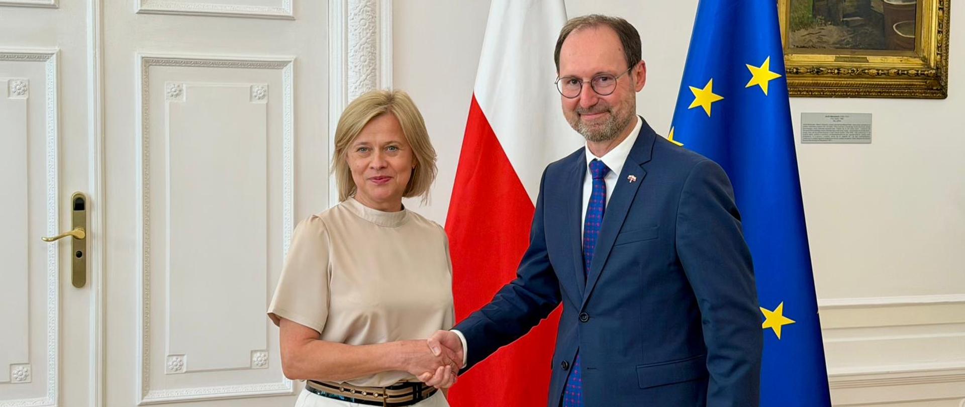 Spotkanie wiceminister Bożeny Żelazowskiej z ambasadorem Czech, fot. Jan Godek/MKiDN
