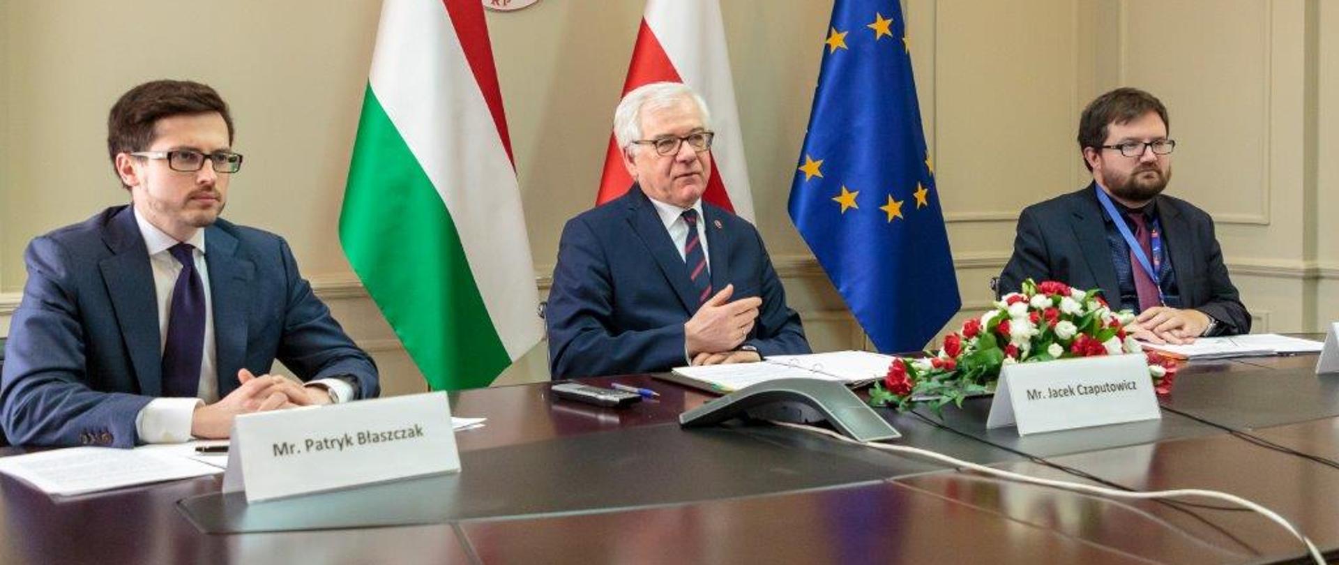 Wideokonferencja ministrów spraw zagranicznych Polski i Węgier
