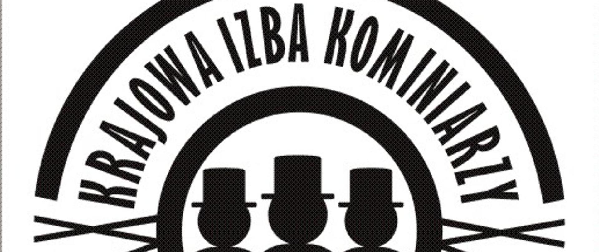 Logo Krajowej Izby Kominiarzy - trzech kominiarzy wpisanych w okrąg i napis krajowa izba kominiarzy