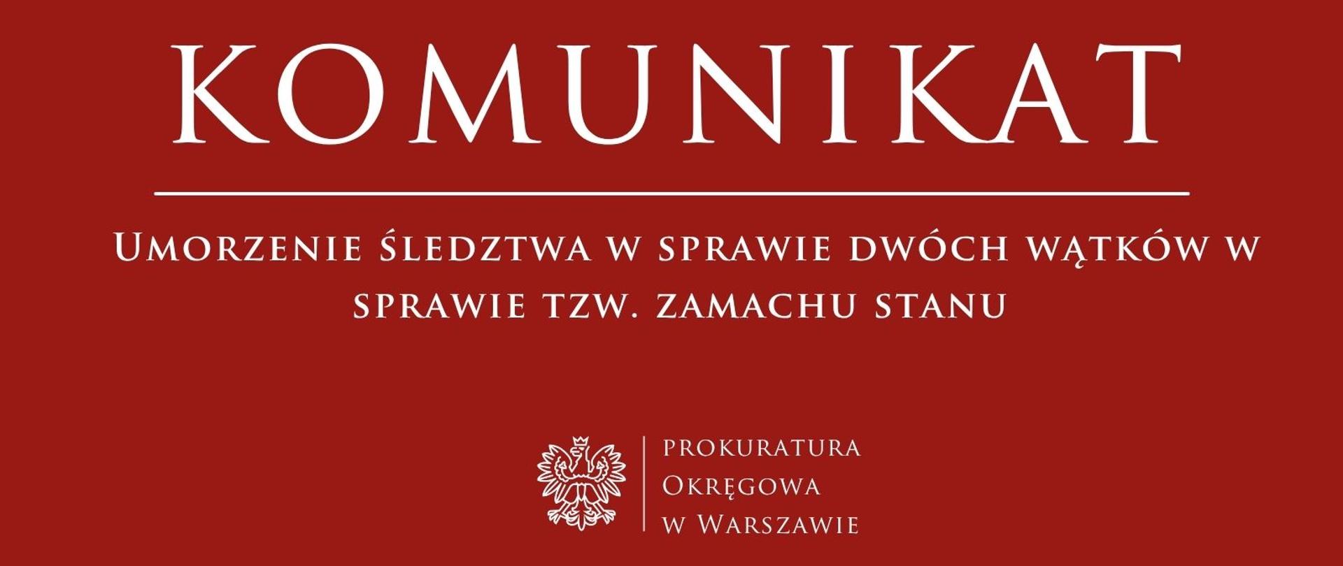 Komunikaty - Warszawa Okręg zamach stanu