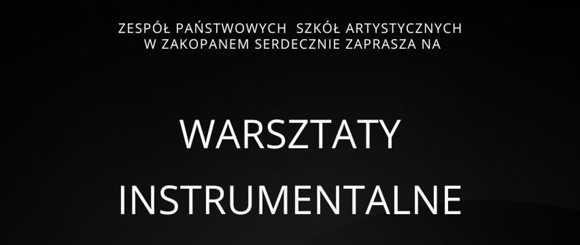 Warsztaty plakat klarnet i fortepian