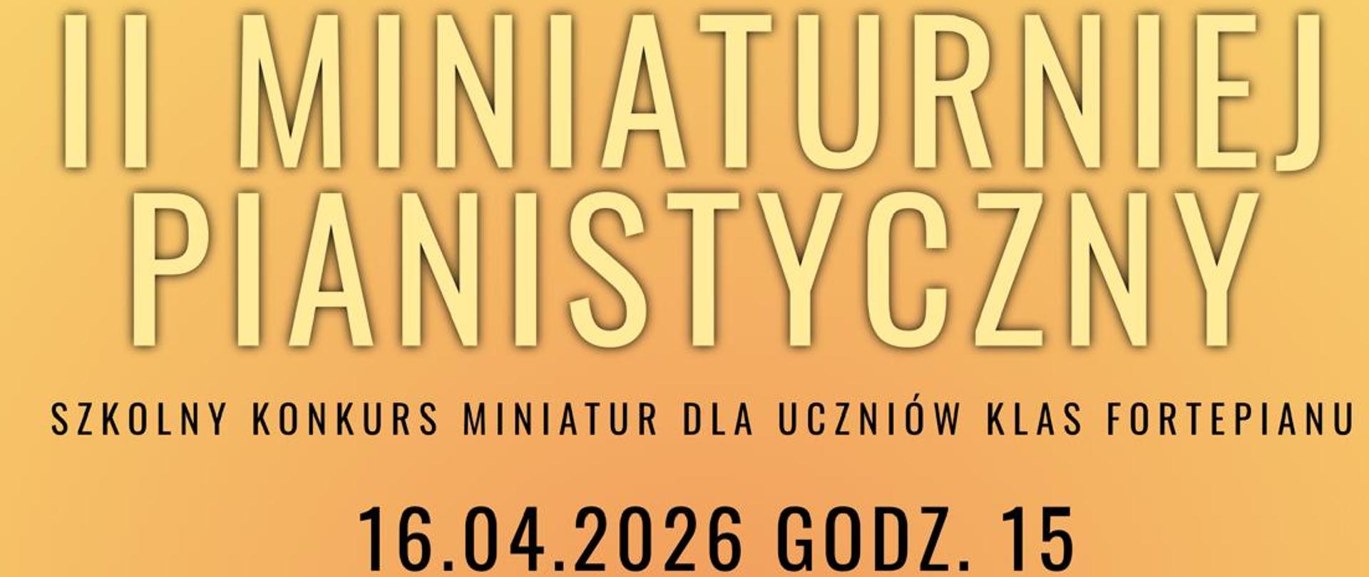 Miniaturniej pianistyczny plakat