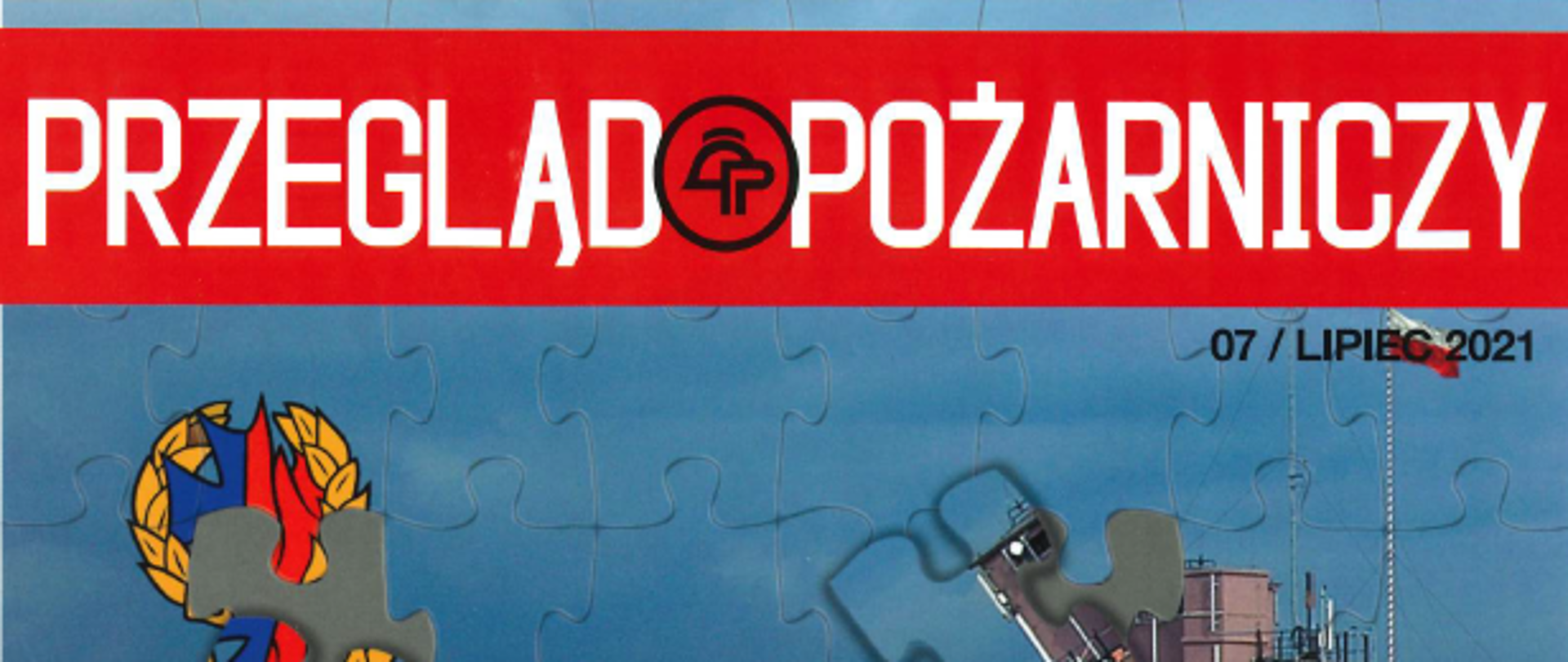 baner z napisem Przegląd pożarniczy 