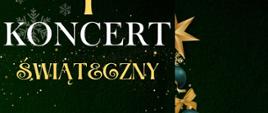Plakat informacyjny dotyczący Koncertu Świątecznego uczniów odbywającego się w dniu 17.12.2025 o godz. 17.00.