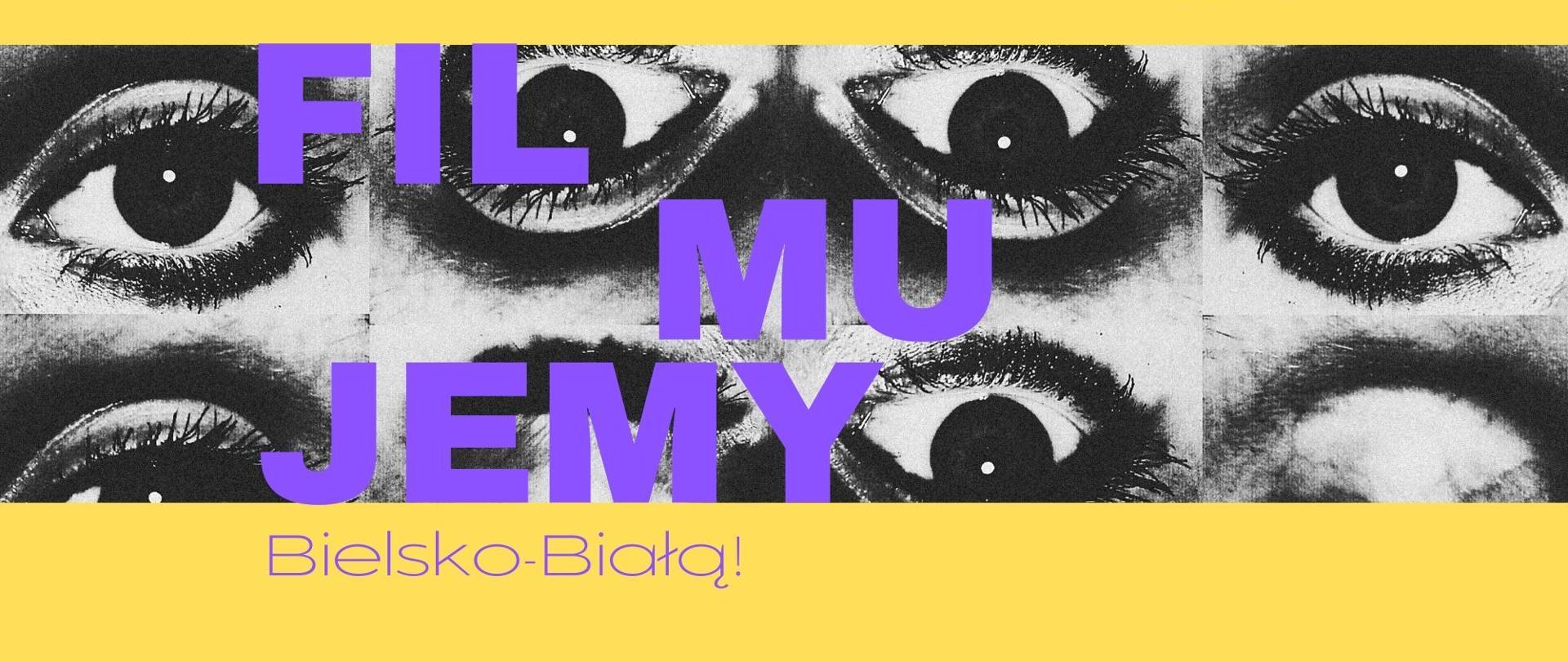 Kolaż składający się z ośmiu czarno-białych zdjęć oczu