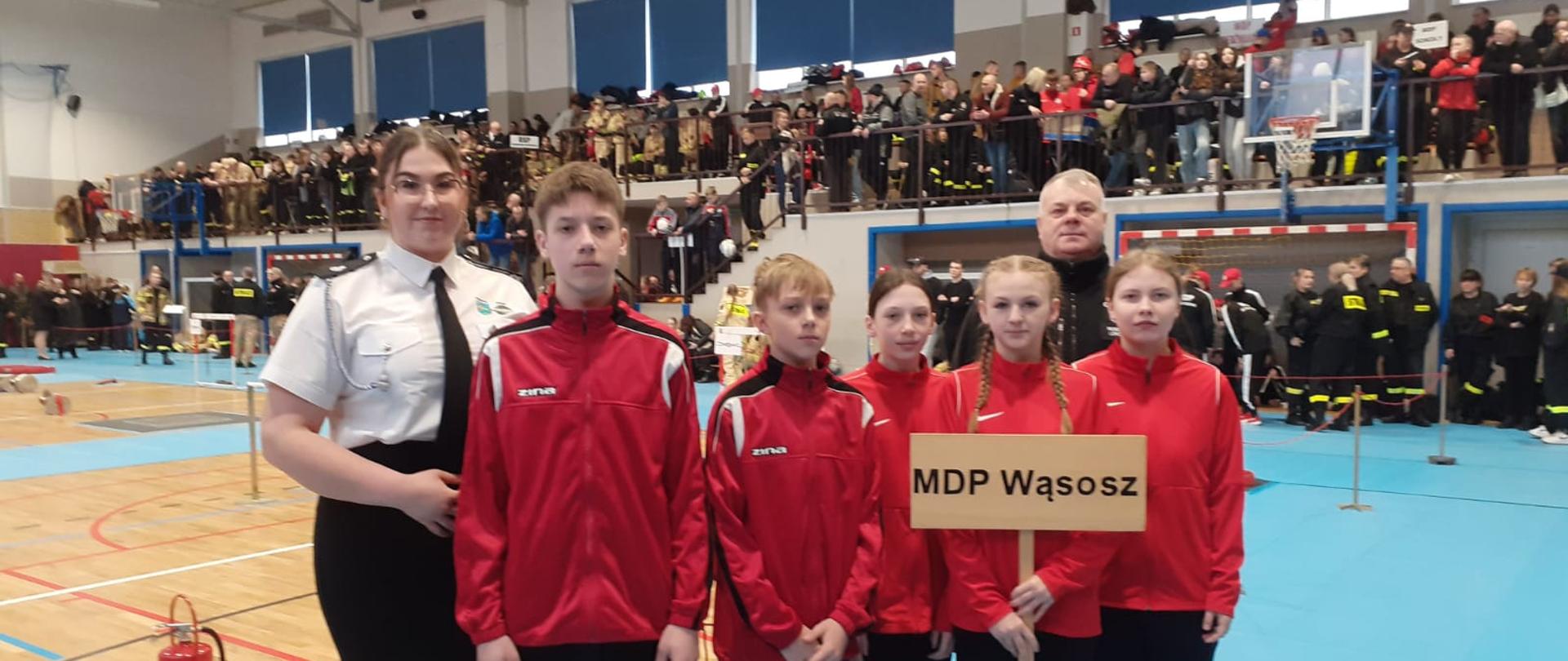 Młodzieżowa Drużyna Pożarnicza z Wąsosza mistrzem województwa w Halowych Młodzieżowych Zawodach Sportowo- Pożarniczych MDP