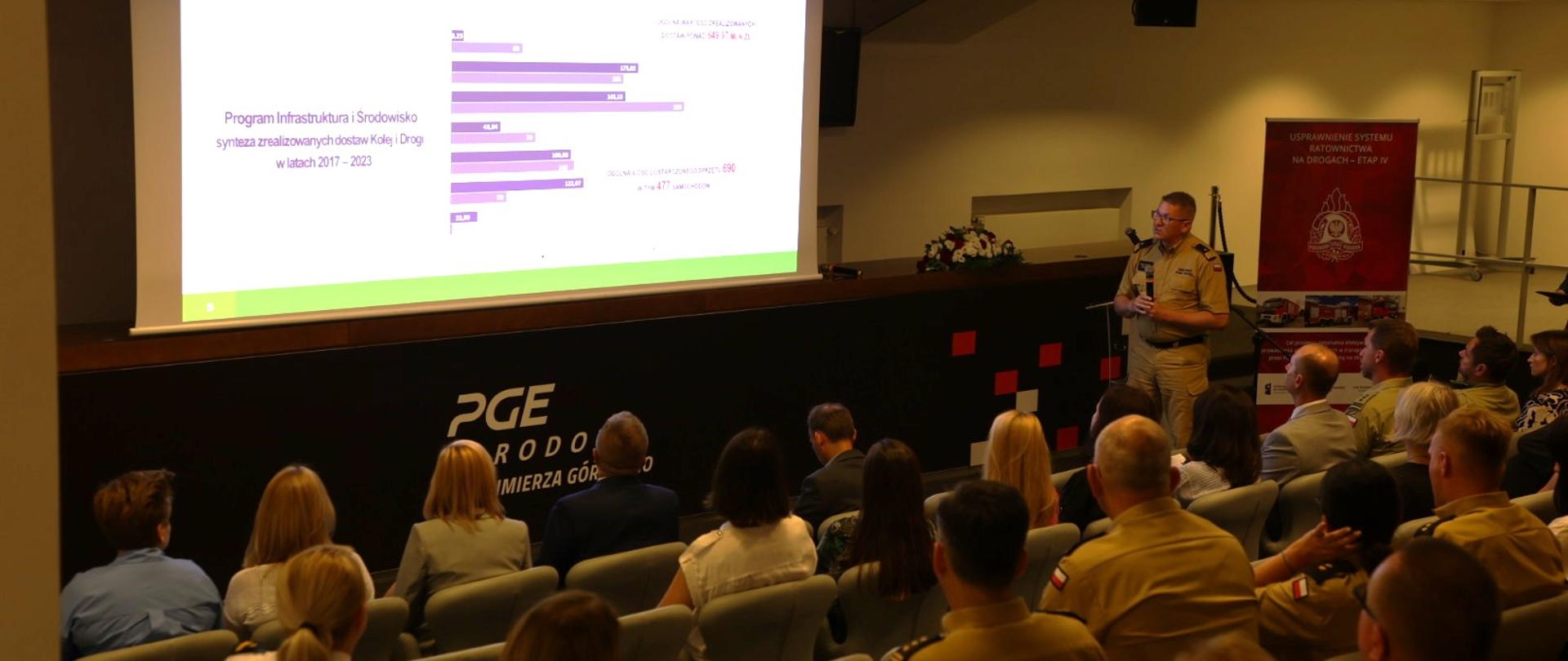 Konferencja prezentująca efekty realizacji zakupu sprzętu dla PSP w ramach projektów współfinansowanych z funduszy UE