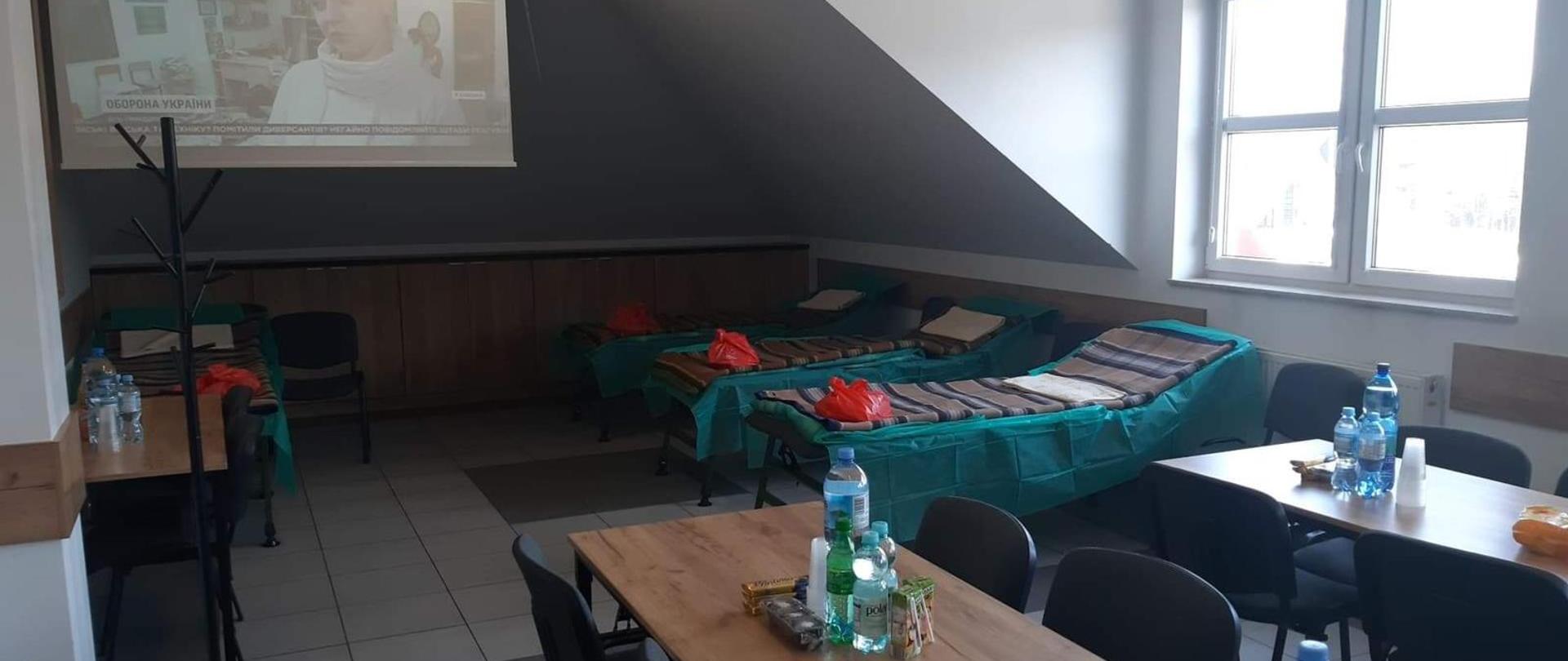 Przygotowane miejsca dla potrzebujących z Ukrainy.