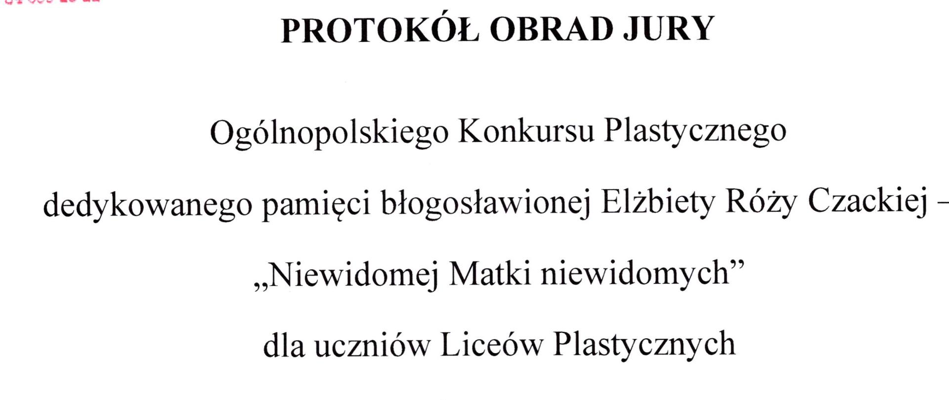 protokół jury