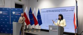 Na zdj. wiceminister zdrowia Katarzyna Kacperczyk i dyr. DPLiF Mateusz Oczkowsk