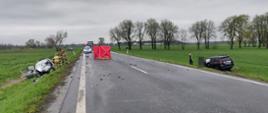 Wypadek na DK46 trasa Sidzina-Malerzowice.