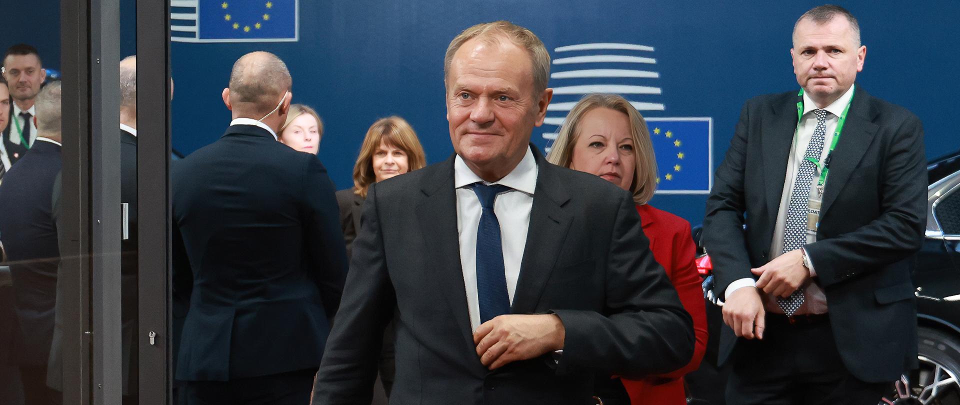 Premier Donald Tusk podczas obrad Rady Europejskiej
