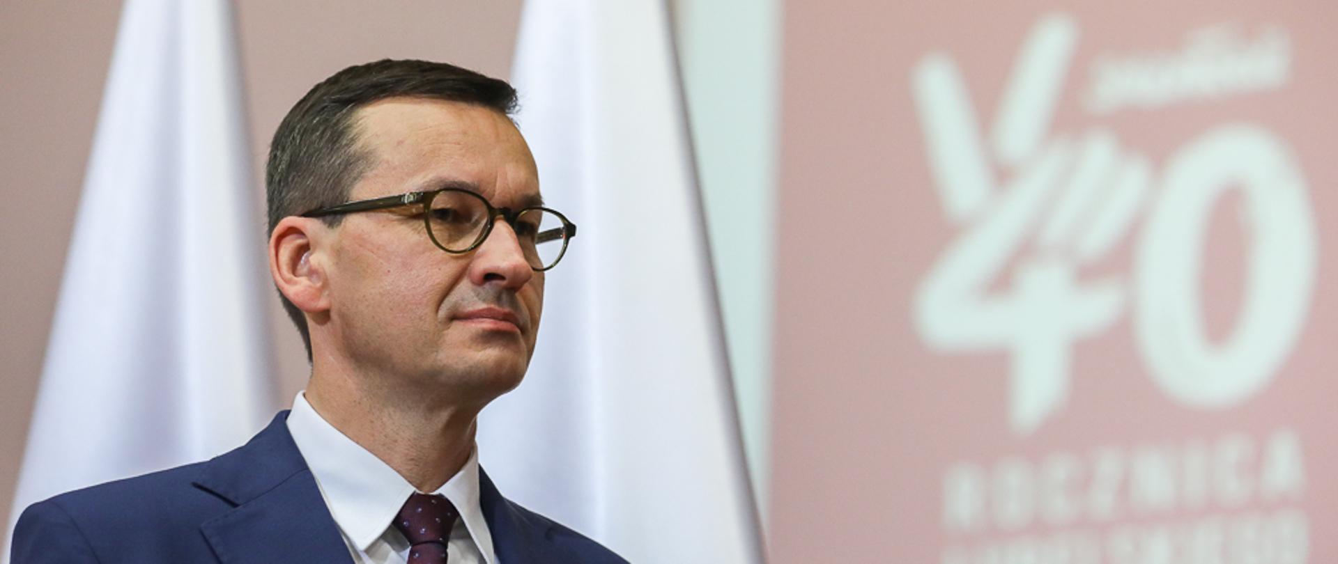 Premier podczas gali. 