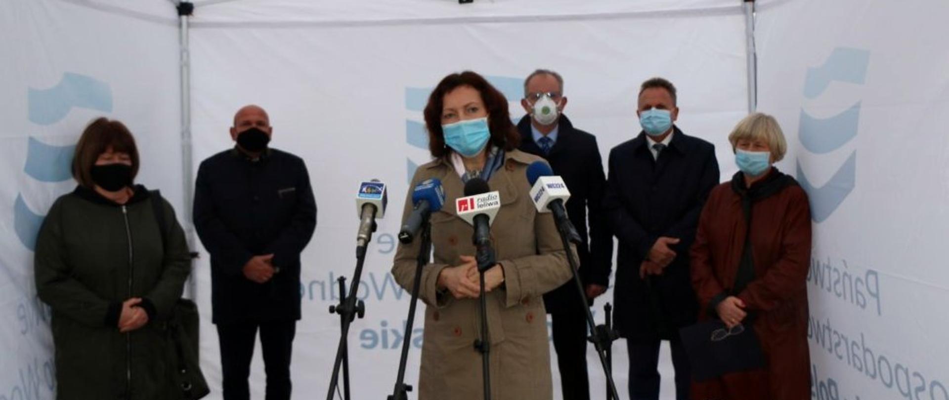 Uroczystość z okazji zakończenia inwestycji przeciwpowodziowej w powiecie mieleckim