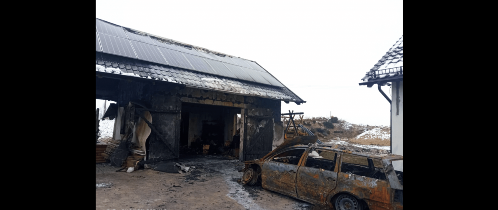 Pożar budynku gospodarczego