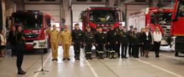 Przekazanie pojazdu oraz narada roczna Komendy Powiatowej Państwowej Straży Pożarnej w Chrzanowie za rok 2023