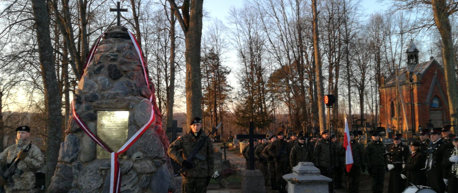 Odsłonięcie pomnika polskich legionistów w Krasławiu w stulecie Kampanii Łatgalskiej