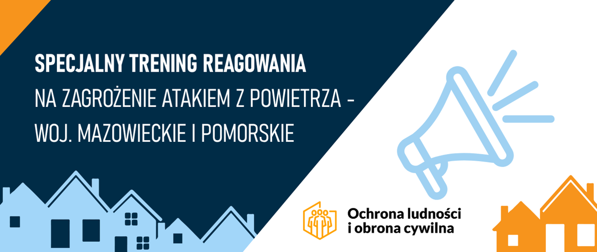 Specjalne treningi reagowania na zagrożenie atakiem z powietrza dla mieszkańców woj. pomorskiego i mazowieckiego.