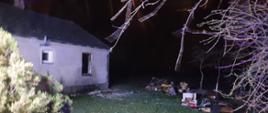 Pożar domu w Zalesiu.