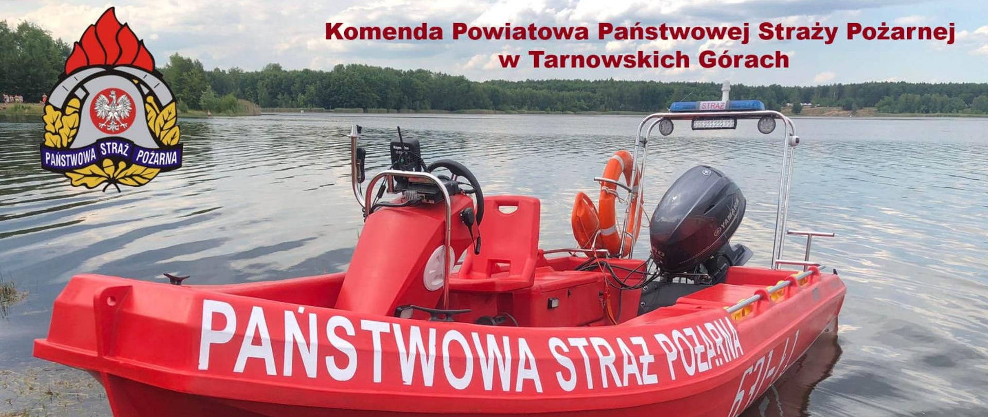 Łódź strażacka na wodzie