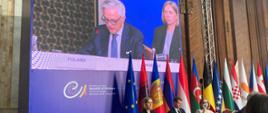 Wystąpienie wiceministra, Artura Harazima w imieniu polskiej delegacji.