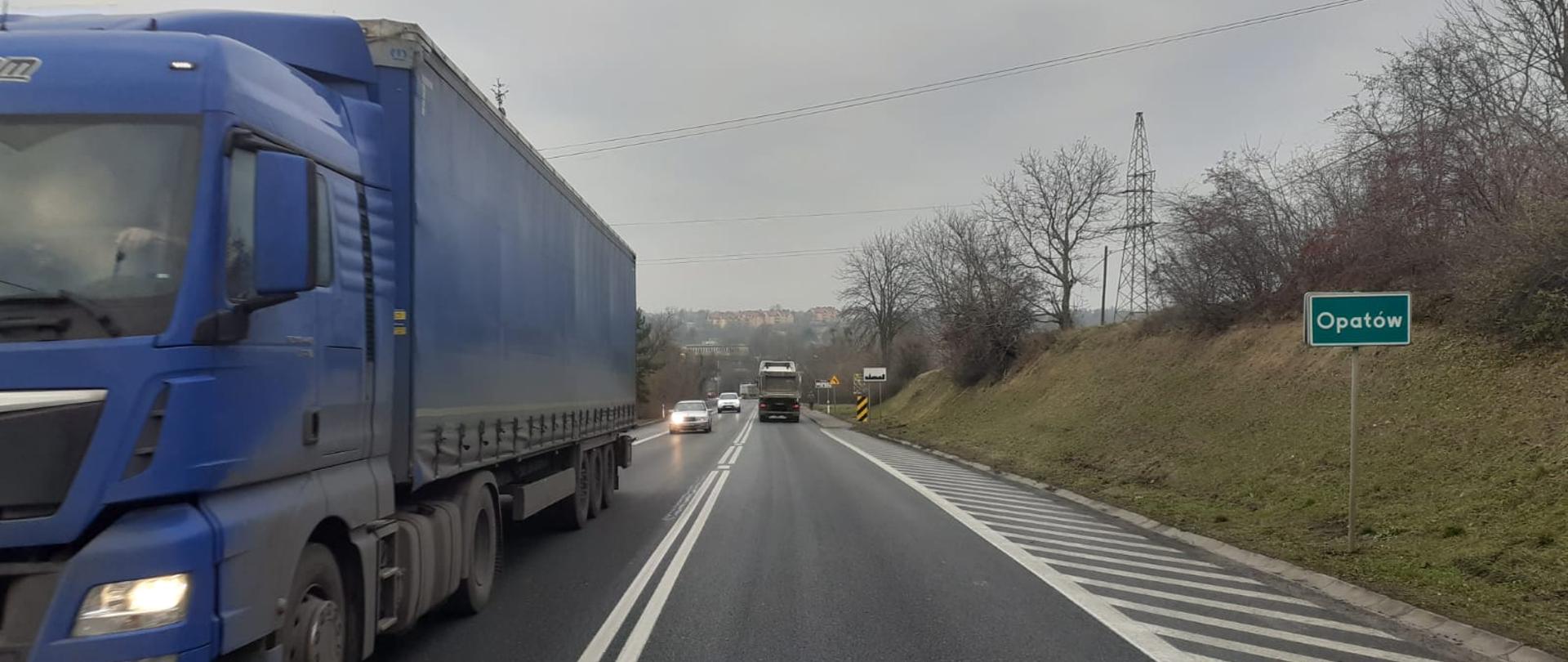 Droga krajowa nr 74 - wjazd do Opatowa 