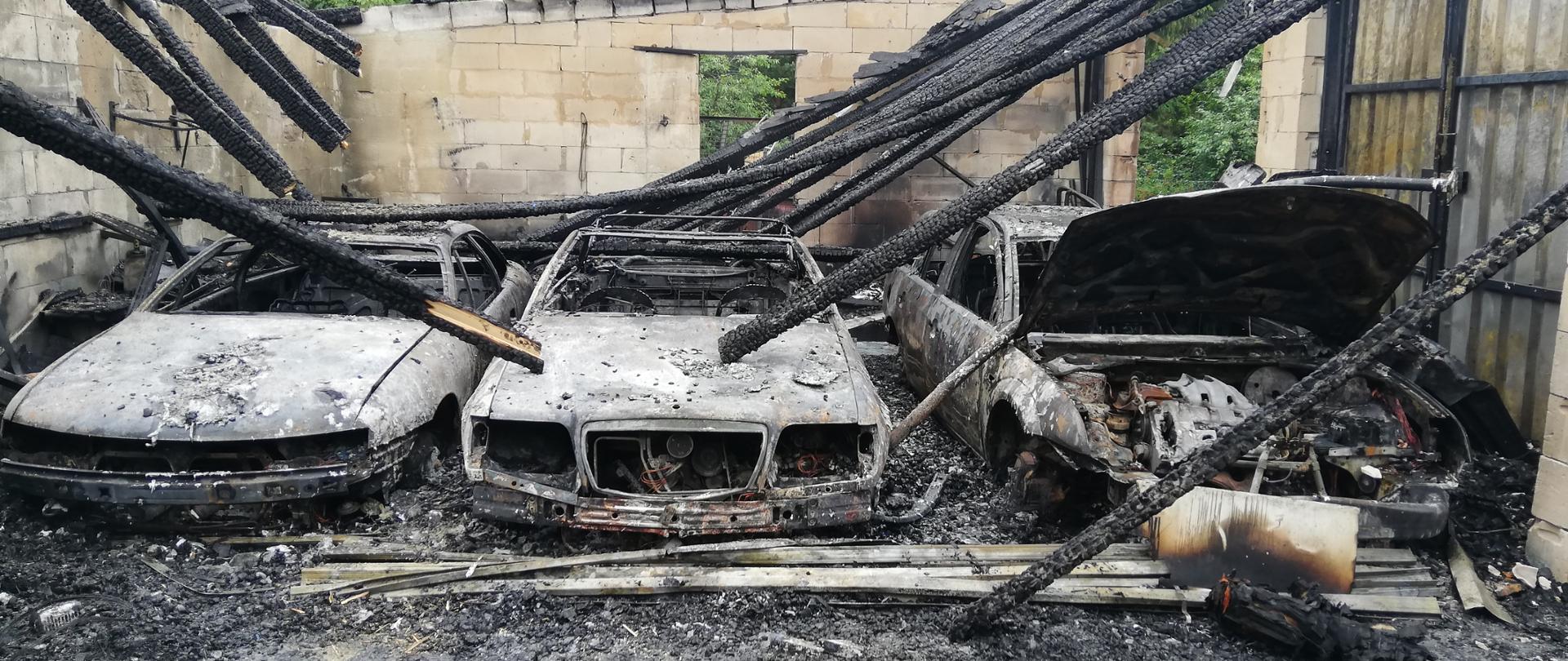 Pożar budynku gospodarczego