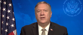 2020.11.16. Sekretarz Stanu USA Mike Pompeo. Konferencja Ministerialna na rzecz wolności religii lub przekonań.