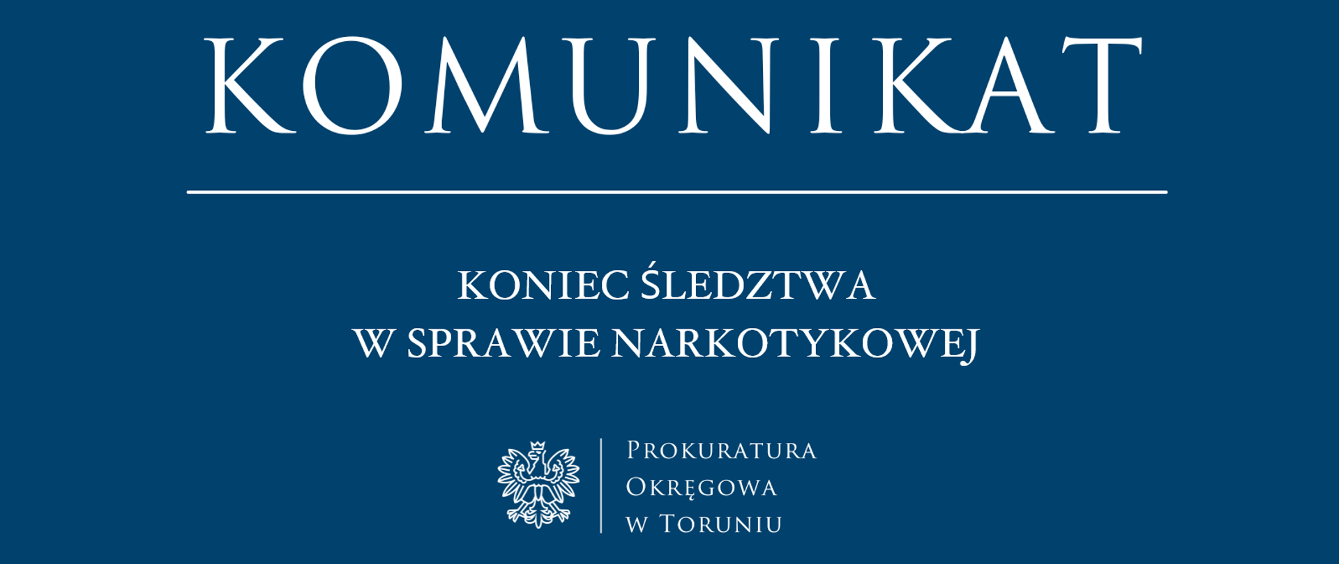 Koniec śledztwa w sprawie narkotykowej