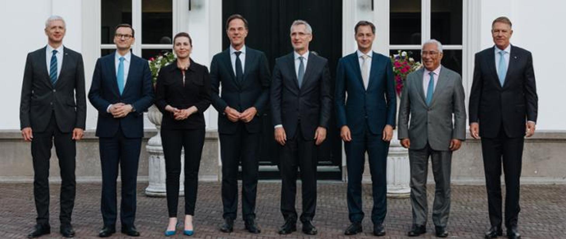 Premier Mateusz Morawiecki podczas spotkania grupy państw unijnych Sojuszu Północnoatlantyckiego
