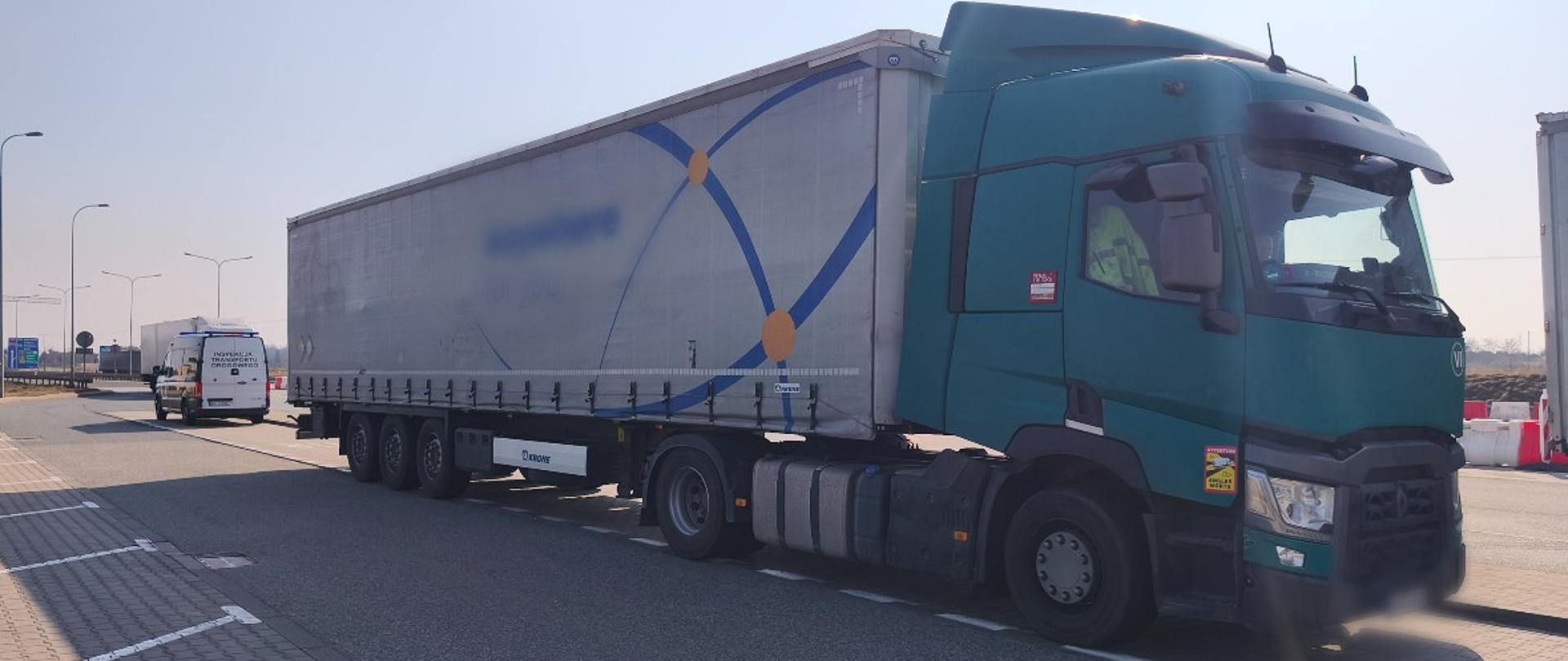 Kontrola zespołu pojazdów na autostradzie A2