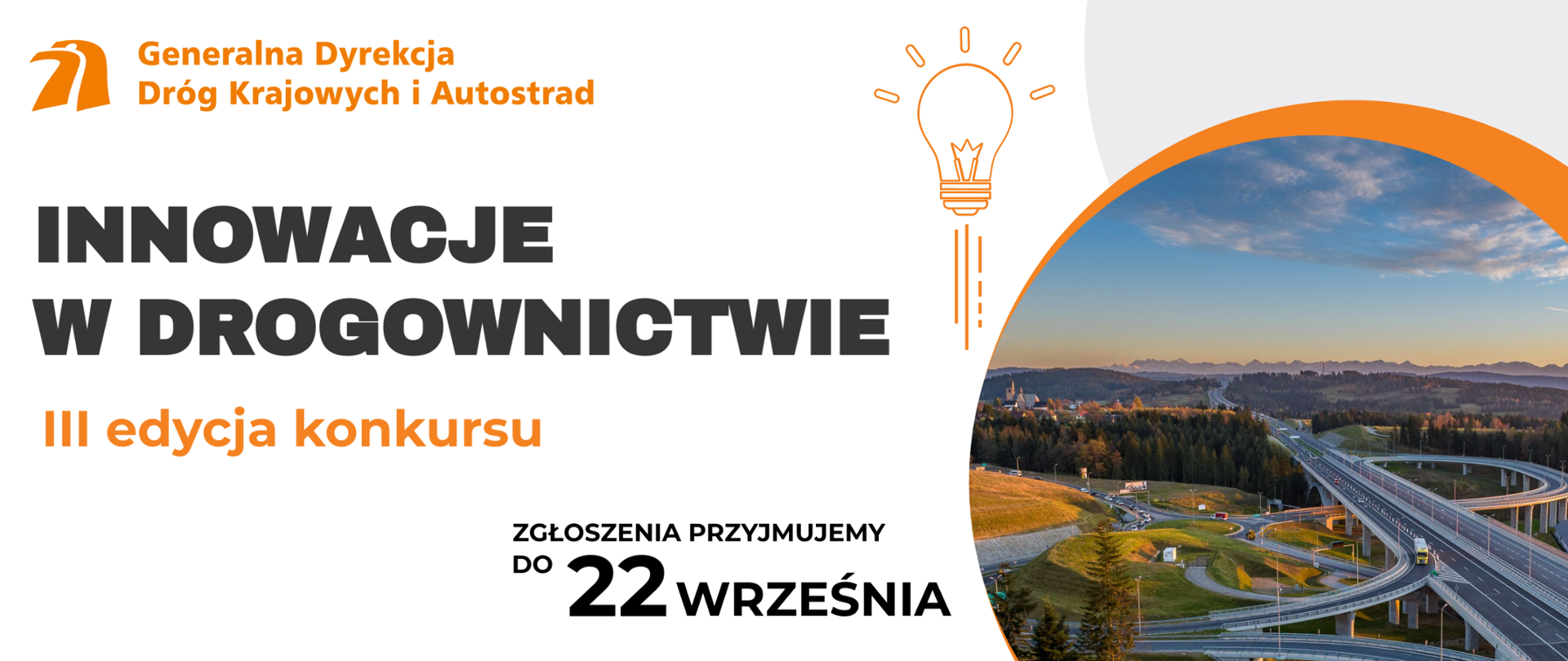 Plakat konkursu - Innowacje w drogownictwie (III edycja)
