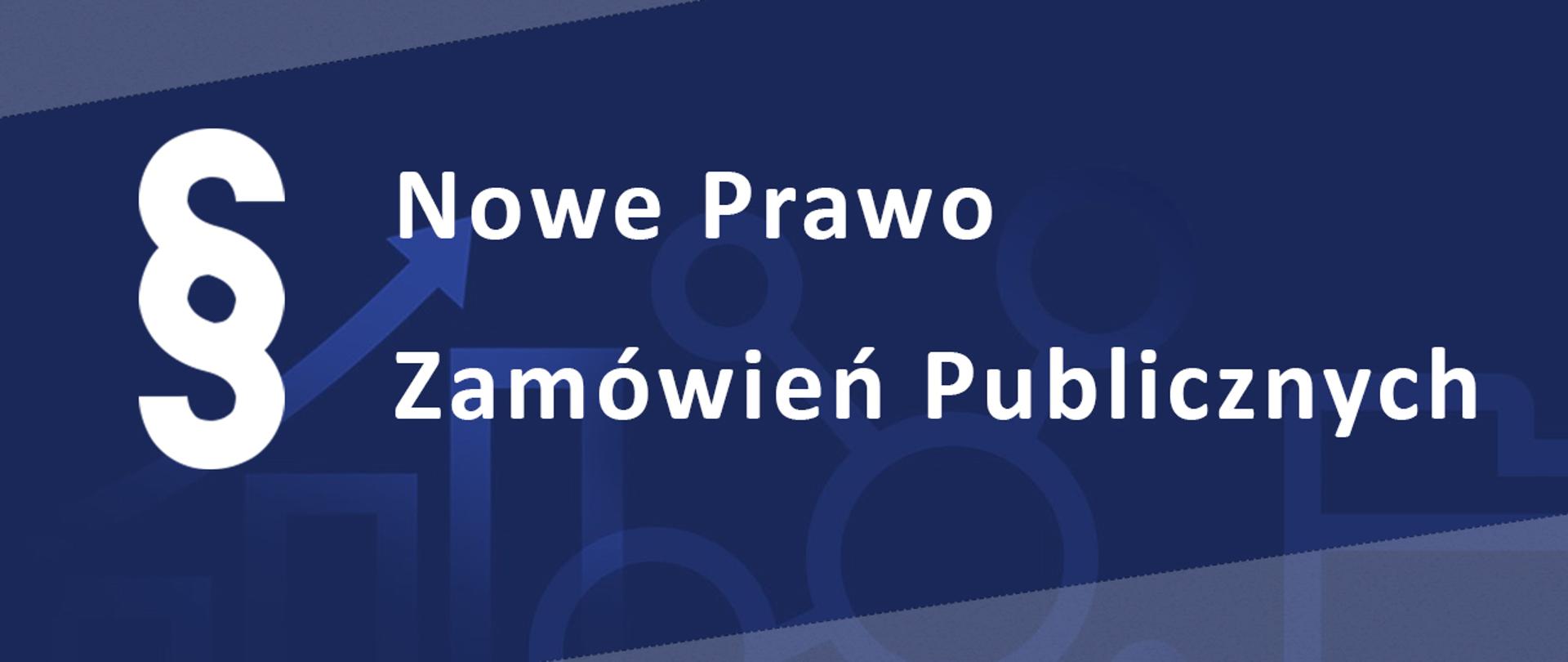 Napis na granatowym tle