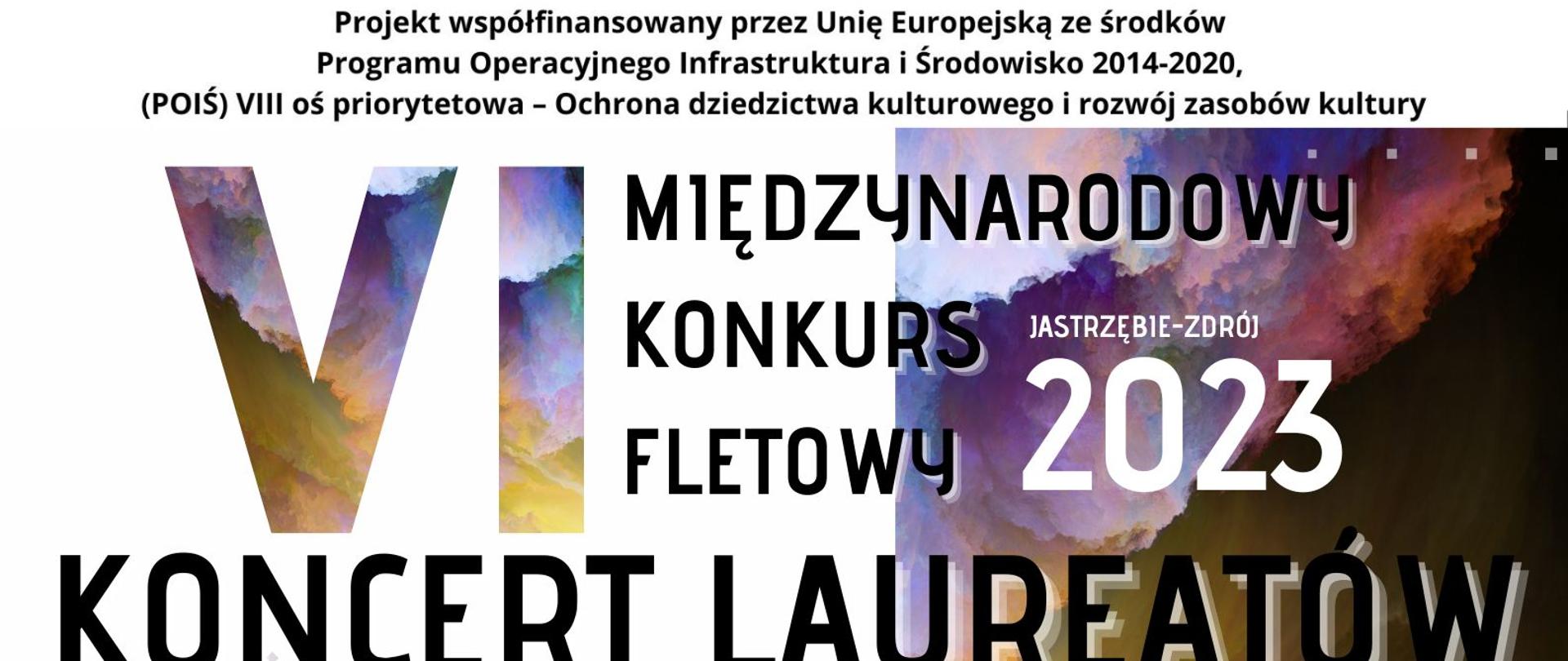 Plakat informacyjny dotyczący Koncertu laureatów konkursu fletowego odbywający się 11.03.2024 r. o godz. 17.00.