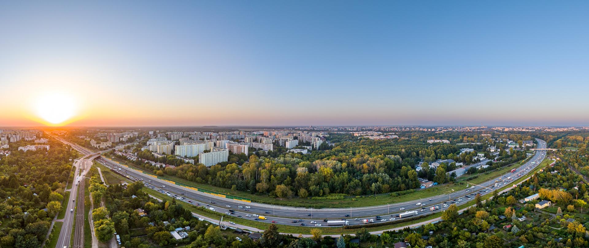 S8 Konotopa - Powązkowska, al. Obrońców Grodna na wysokości Bemowa i przyszłego węzła Warszawa Północ na skrzyżowaniu z S7